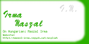 irma maszal business card